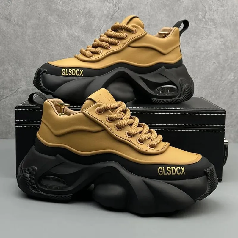 Designer Style Men Shoes Autumn Fashion Comfortable Men's Thick Platform Sneakers Casual Shoes Sports Trainers Tenis — image 7