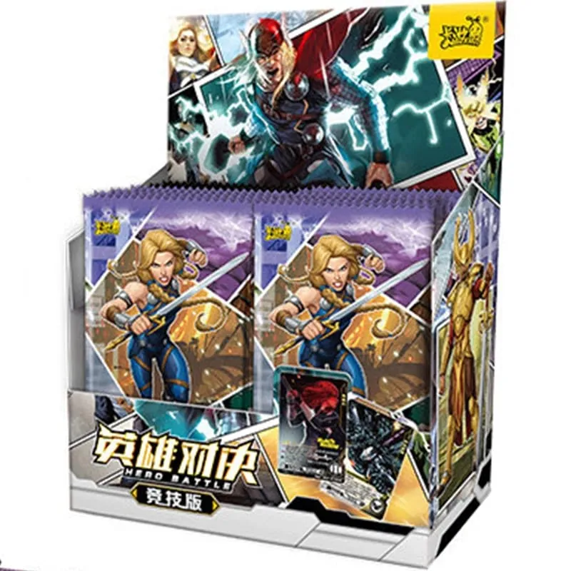 Genuíno cartão da vingadores heróis duelo cartão versão competitiva homem de ferro thor capitão cr américa coleção cartões brinquedos — image 8