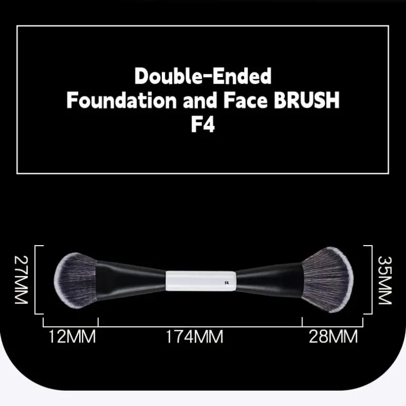 MBM Dual-Ended Foundation Face Brush F4 Powder F1 Blush Contour F2 F3 Makeup Brushes with Box Packaging