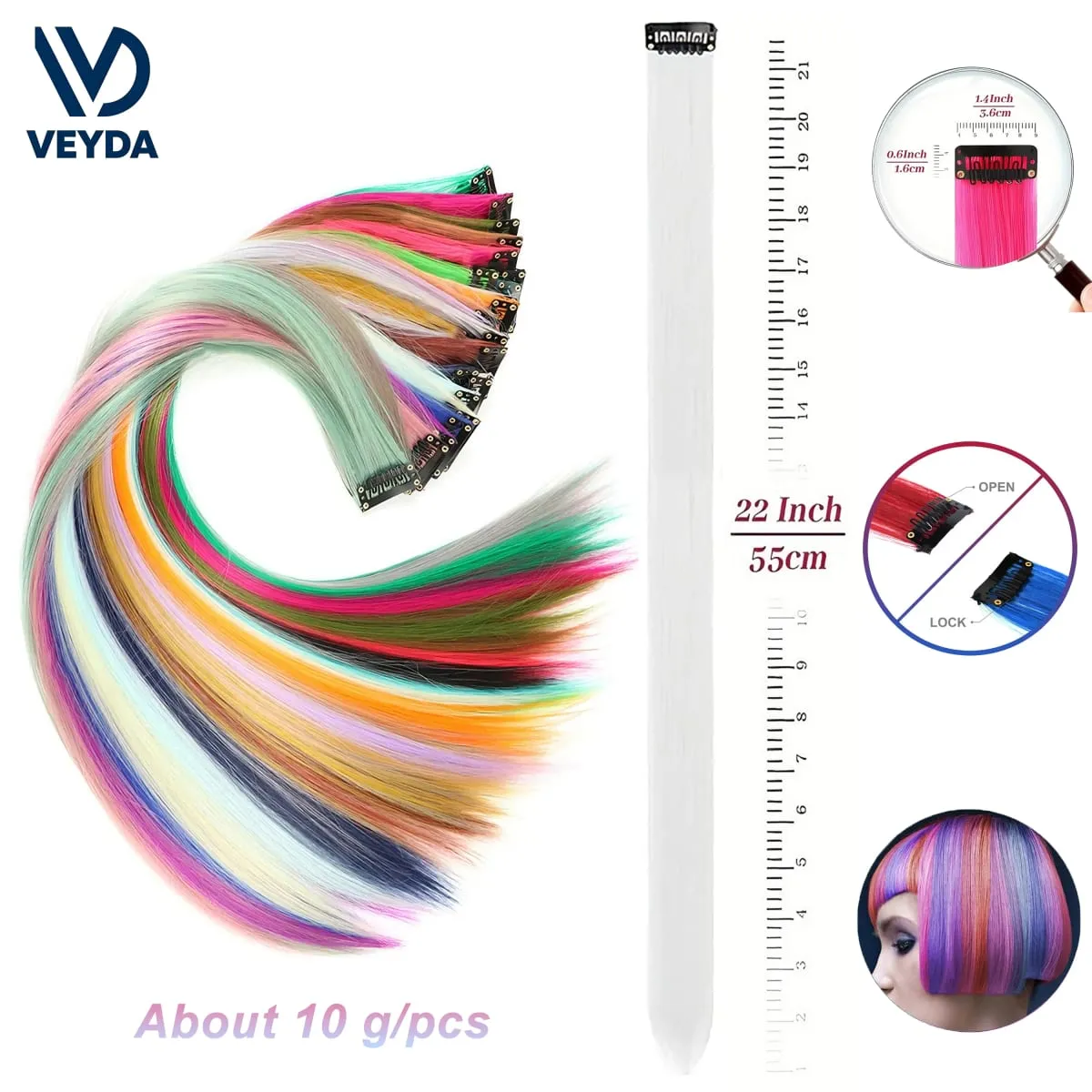 Wigs On Clearance Sale | 18 Colors Glueless Synthetic Clip In Wigs Budget Friendly For Cosplay Lolita Daily Wear — image 3