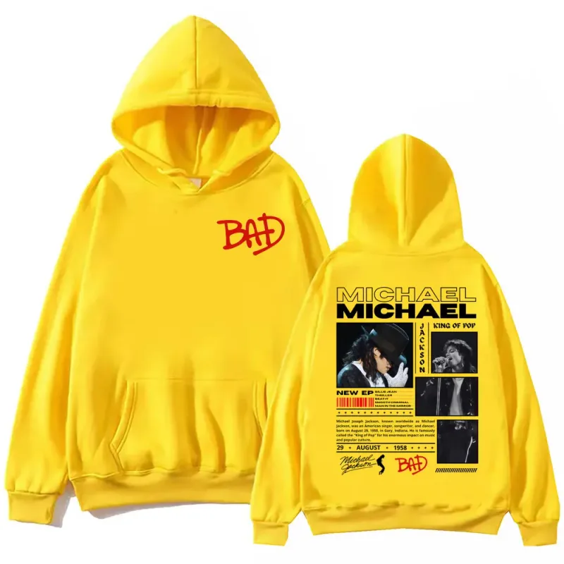 90's Rock Singer Michael Jackson Merch Hoodies Fashion Vintage Hooded Sweatshirts Men Women Casual Loose Pullovers Streetwear — image 10