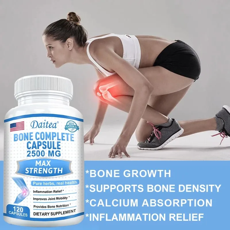 Collagen Bone Capsules Calcium Magnesium & Vitamins Supports Bone Density Calcium Absorption Cartilage & Joint Health