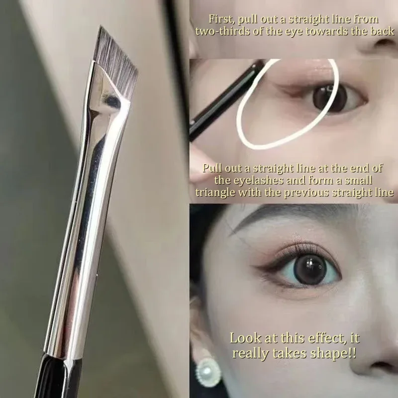 ●Brow Contour Makeup Brushes Eyebrow Eyeliner Brush Professional Super Thin Angled Liner Eye Brush Make Up Tools — image 13