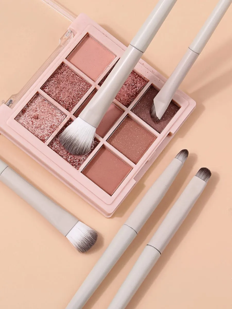 6Pcs Makeup Brushes Set 2Pcs Makeup Sponge Soft Cosmetic Brush for Blush Eyeshadow Concealer Contour Face Make Up Beauty Tool — image 5