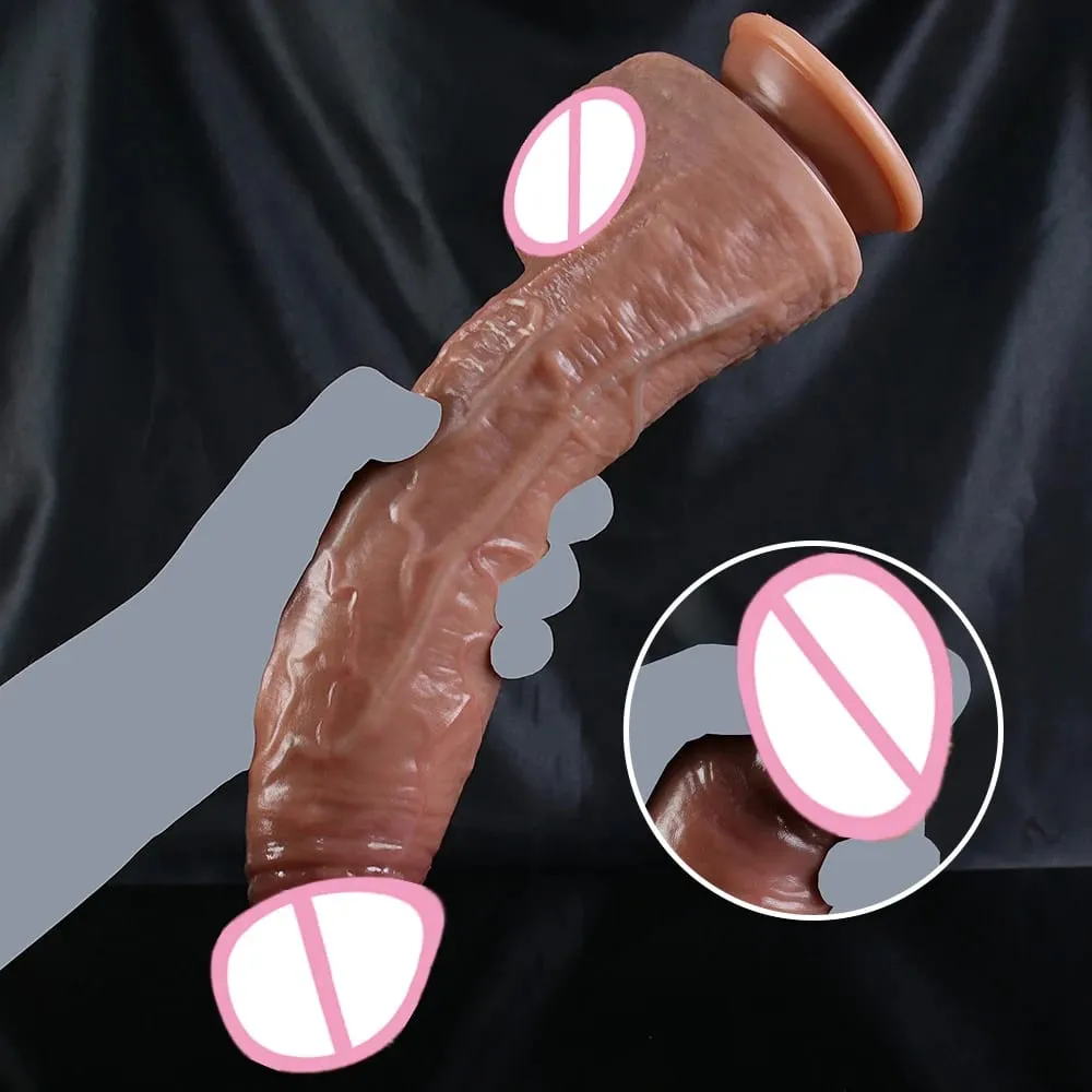 S/M/L Balat Pakiramdam Makatotohanang Dildo Malaking Malambot na Titi Double Silicone Matanda Mga Sex Toy na May Suction Cup Anal Dick para sa Babae Masturbator — image 3