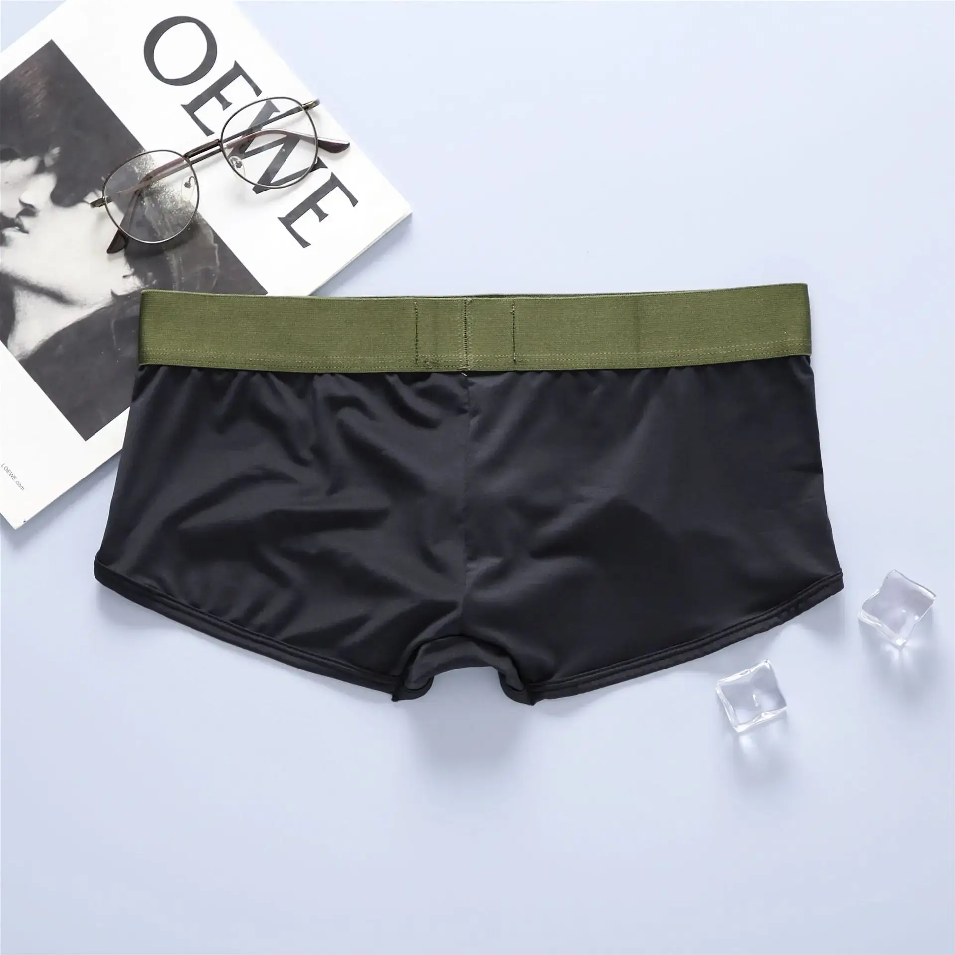 Bagong Panlalaking Flat Corner Underwea Low Waist Sexy Elastic Three Dimensional Bag Komportable Flat Corner Underwear Adik — image 5