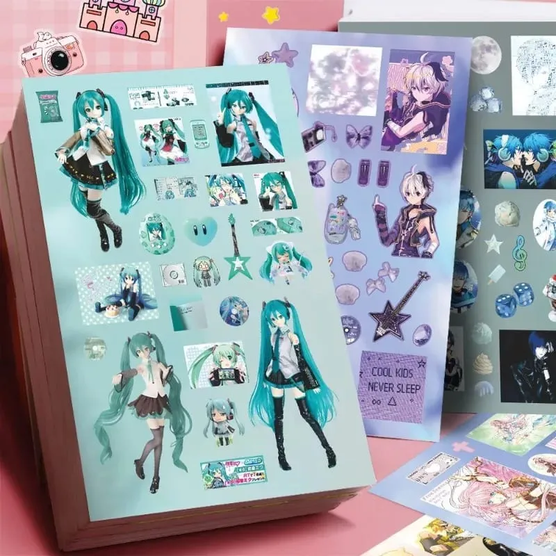 Hatsune Miku -Project DIVA- Sticker Hatsune Miku Kagamine Rin/Len Anime Perifer Journal Materiale Sticker 8 ark Nye gaver — image 2