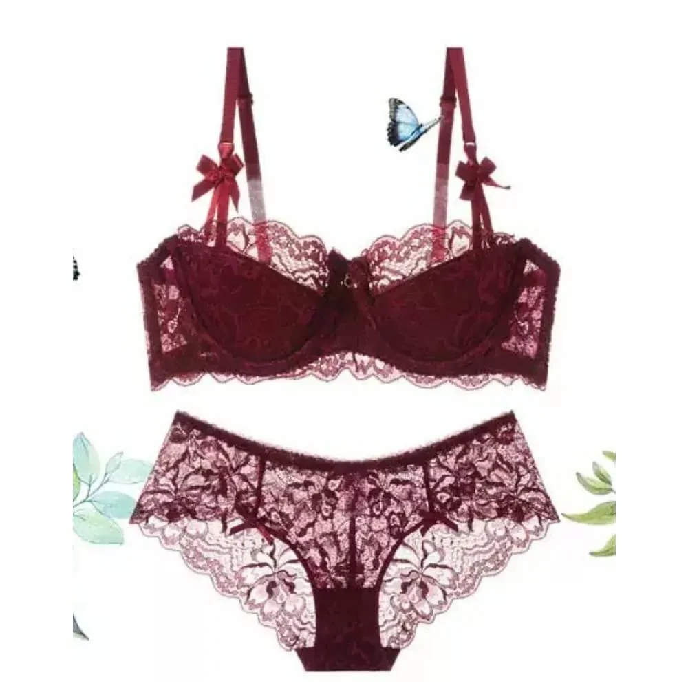 Conjunto de sutiã meia xícara de verão, tendência, fino, grande, minimizador de busto, lingerie de abstinência, para mulheres, sono diário, roupa casual — image 4
