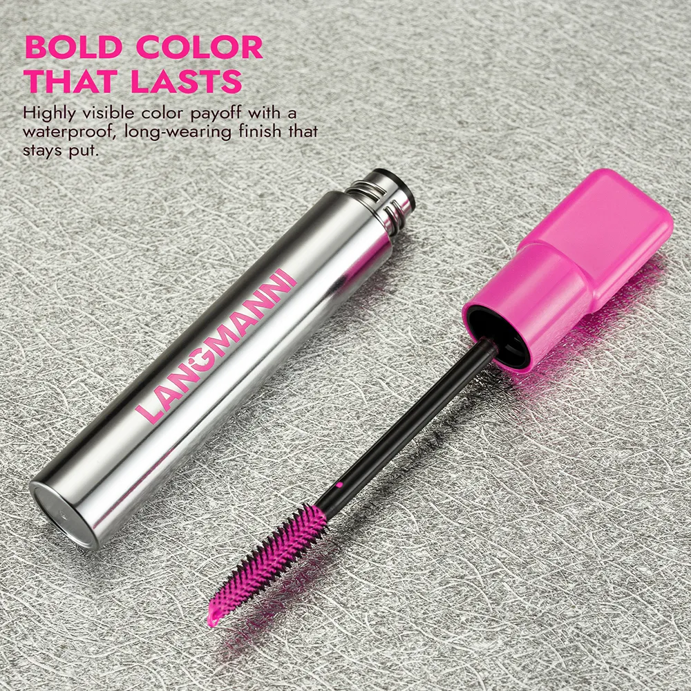 Colorful Blue Mascara Lengthens Eyelashes Extension Thick Fiber Curling Waterproof Green White Pink Black Eye Makeup Cosmetics — image 6