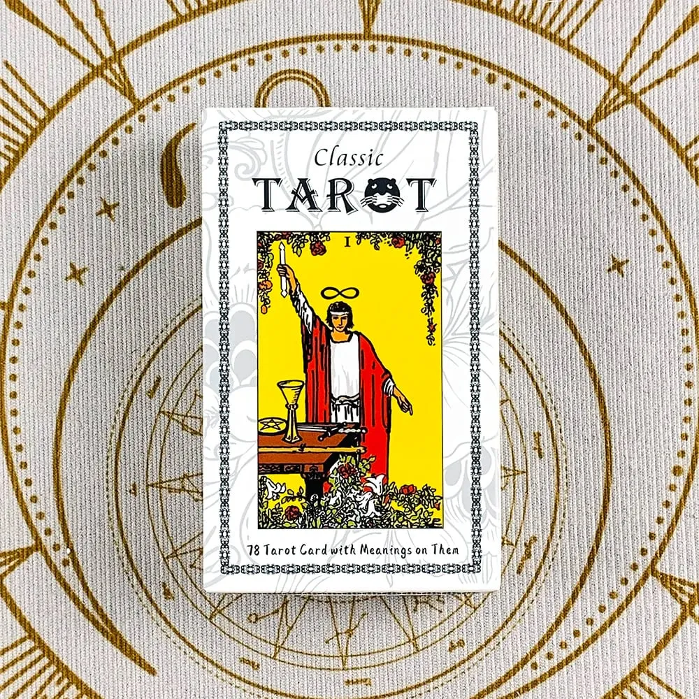 12*7CM Classic Tarot Deck A 78 Tarot Cards with Guidebook English Version Divination Board Games Cards Game for Beginners