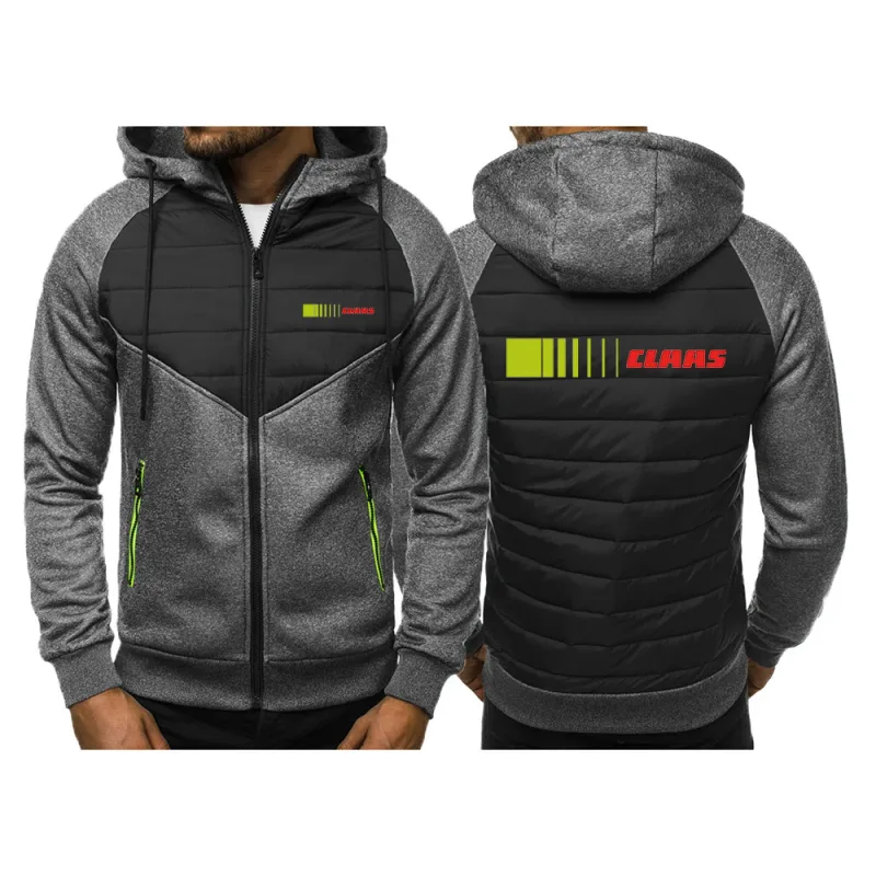 Claas 2024 BAGONG Estilo ng Panlalaking Spring at Autumn Leisure Fashion Jacket na Tatlong Kulay na Stitching Sweatshirt Mga Cotton Kumportableng Tops — image 3