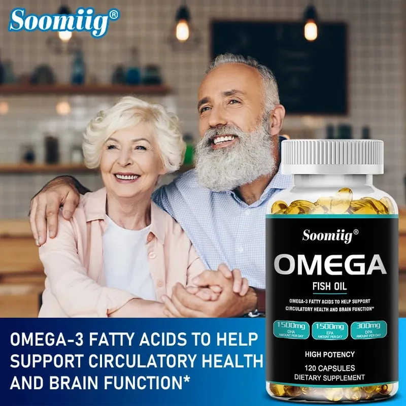 Omega 3 halolaj lágyzselé 3300 mg nagy hatékonyságú EPA-val és DHA-val Támogatja az energiát, a szívet, az ízületeket, a szem bőrét és az immunitást — image 5