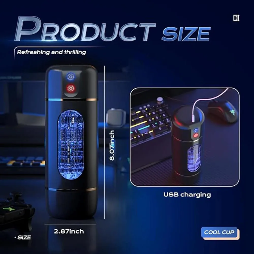 10 Frequency Male Vibration Masturbation Cup Intelligent Voice Interactive Aircraft Cup Penis Exercise Device Adult Sex Products — image 6