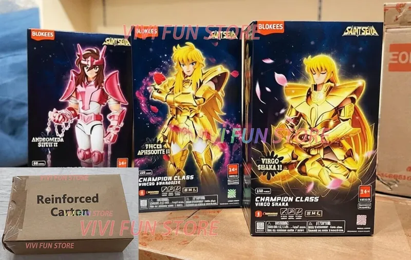 In Stock BLOKEES Saint Seiya CLASSIC CLASS Gold Saint Virgo Shaka Pisces Aphrodite Andromeda Cygnus EX Gold Assembled Model Toys — image 32