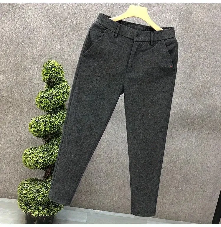 2026 Autumn New Men's Brand Slim Straight Casual Pants Men's Trend Spring and Autumn Black Trousers Men Stretch Jeans Hombre — image 8