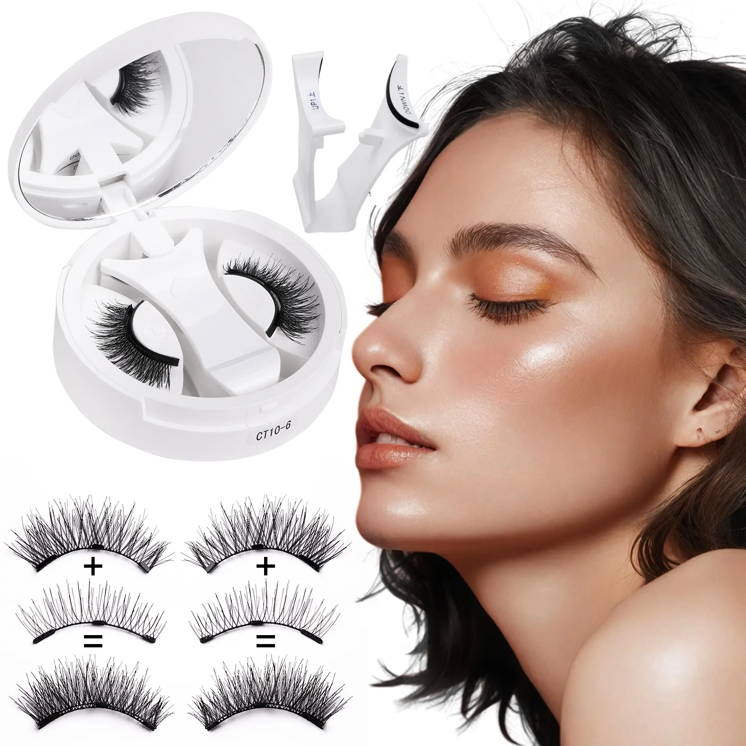Soft Magnetic Eyelashes Kit Natural Look 3D Lashes Easy Apply Reusable No Glue Needed for Eye Makeup — image 1