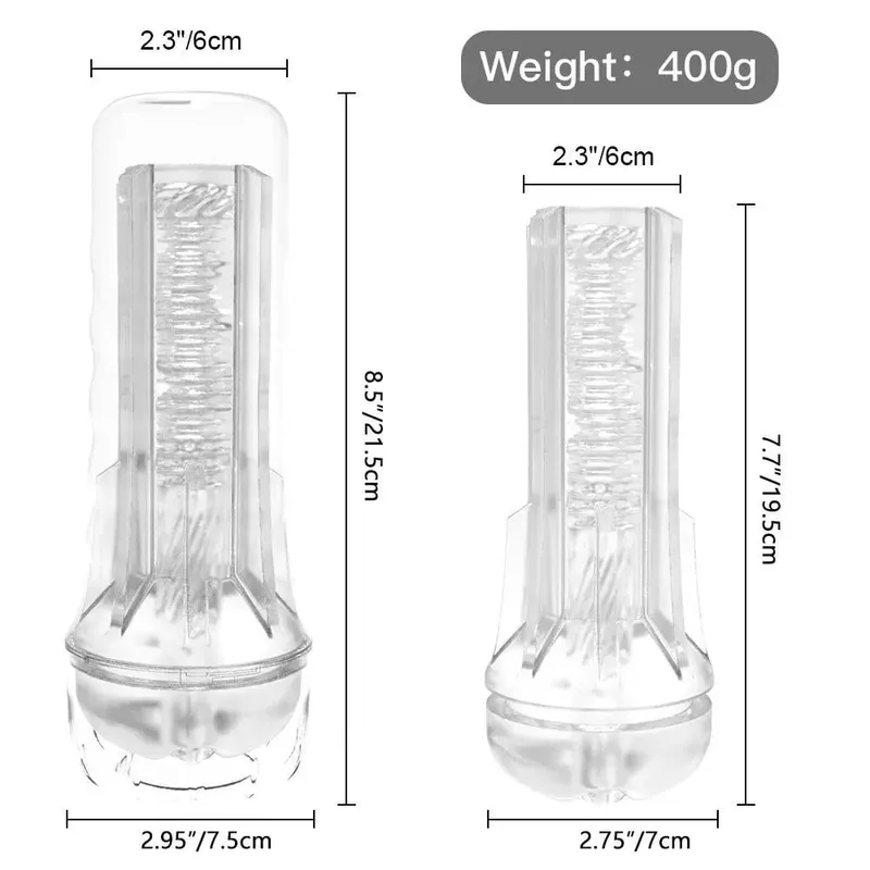 Male Masturbator Soft Silicone Pussy Vaginas Transparent Penis Pump Pocket Penis Endurance Masturbation Cup Mga Laruan ng Sex Para sa Mga Lalaki 18 — image 1
