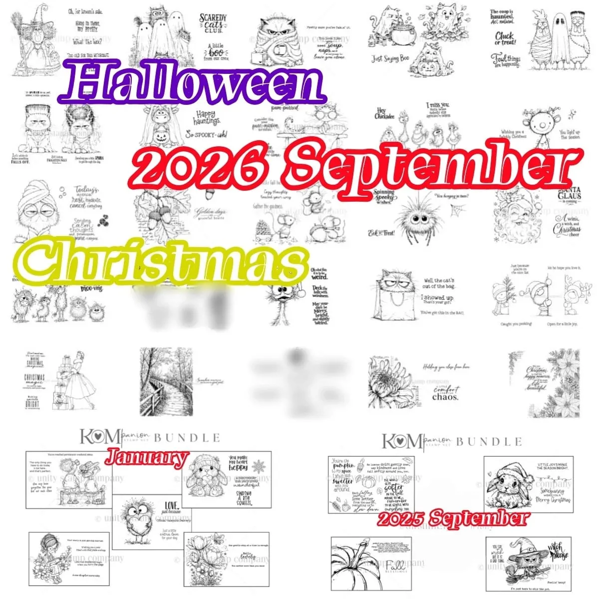 2026 Christmas Halloween Release Clear Stamps DIY Scrapbook Embossed Handcraft Paper Card Album Craft Template Supplies Newest — image 1