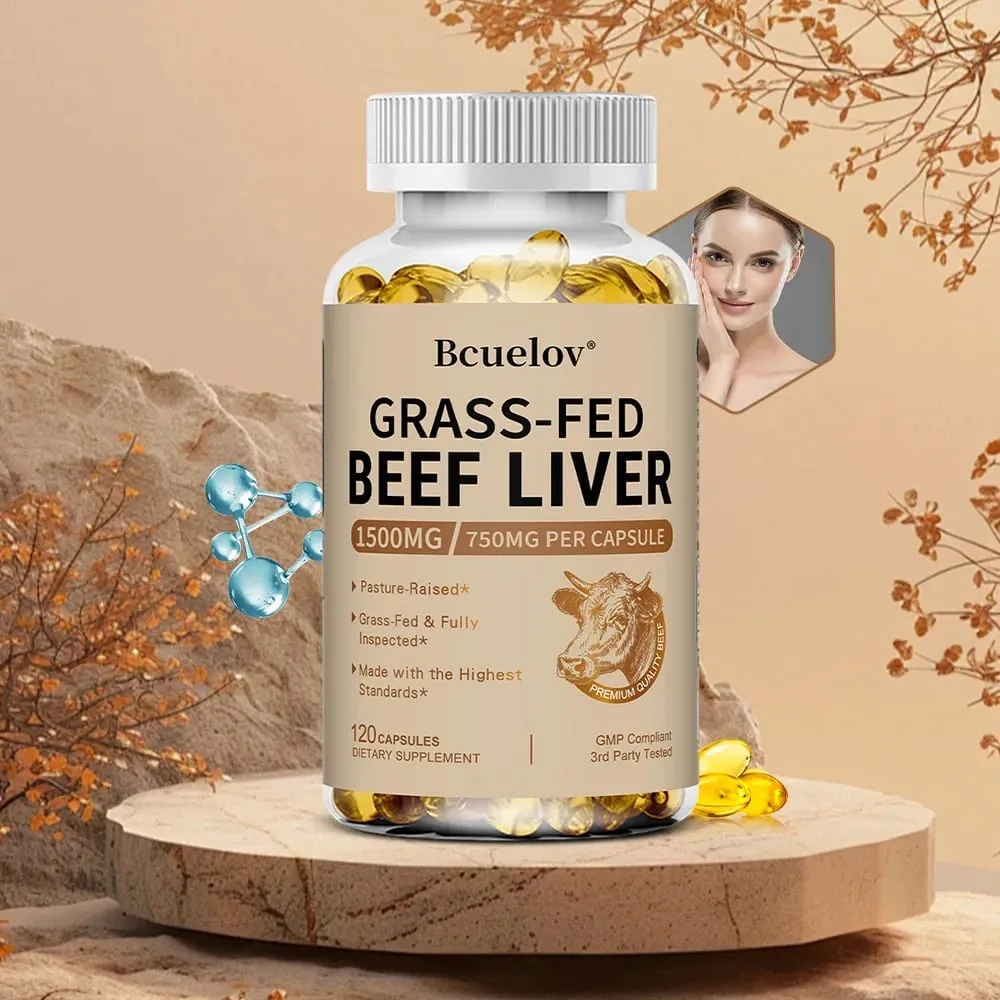 New Zealand Grass-fed Dried Beef Liver Capsules To Support Heart Brain Blood Liver Health and Immune System 120 Capsules — image 3