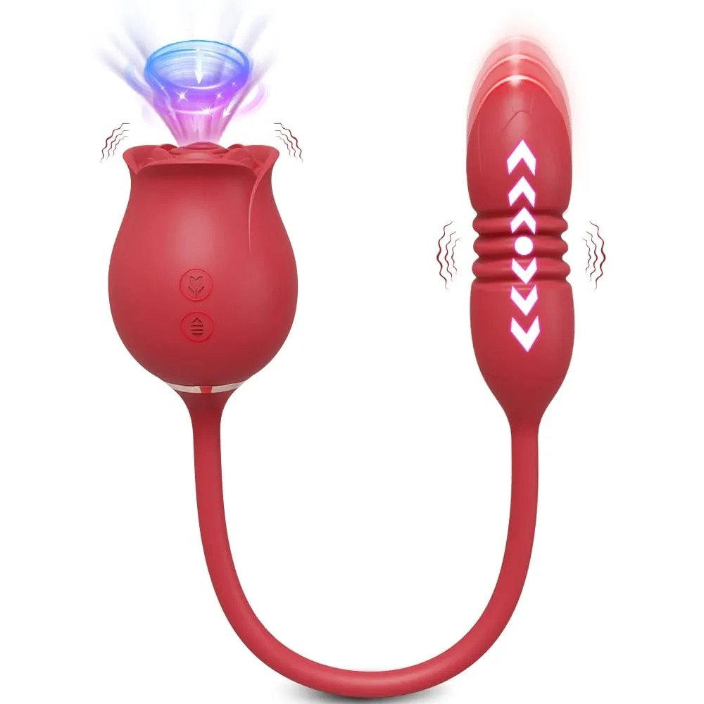 Vibrador de sucção de rosa para mulheres, estimulador de clitóris, ponto g, vibrador de impulso, masturbador feminino, massagem, brinquedo sexual adulto — image 1