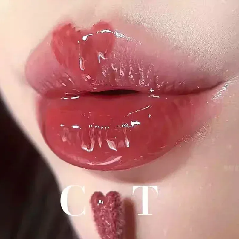Luxury CT Multicolored Water Light Lip Gloss Lasting Hydrating Lip Balm Heart-shaped Tip Lip Brush&Jelly Lip Gloss Makeup Gift — image 3