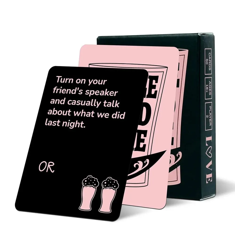 Couple Card Game Romantic Truth or Dare Drinking Game for Adults Date Night Activity Anniversary Valentine Gift 50Pcs — image 2