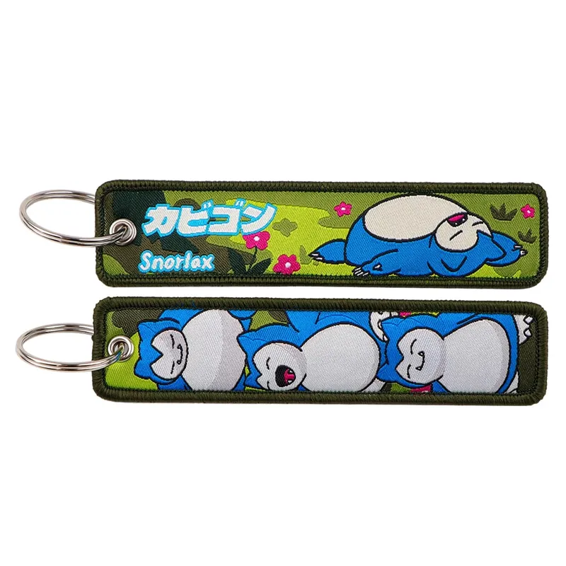 Pokémon Anime Elf Monsters Keychain for Cars Backpack Key Holders Embroidery Keyrings Key Tag Jet Tag Accessories Gifts 1pcs