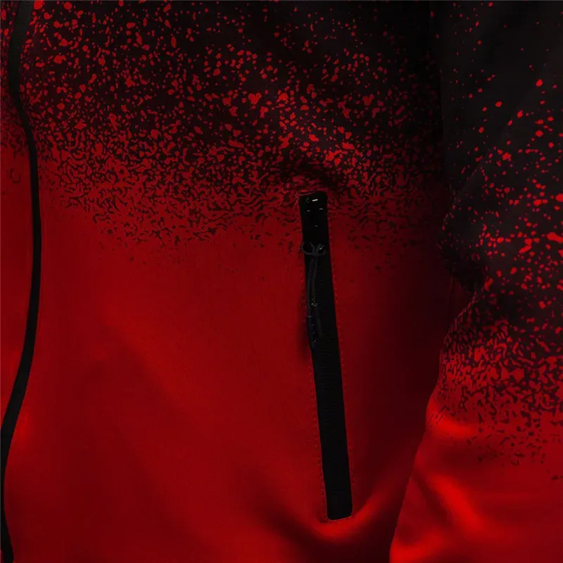 2025 na moda zíper hoodies primavera e outono novo gradiente cor casaco com capuz volcom impressão streetwear jaqueta — image 2