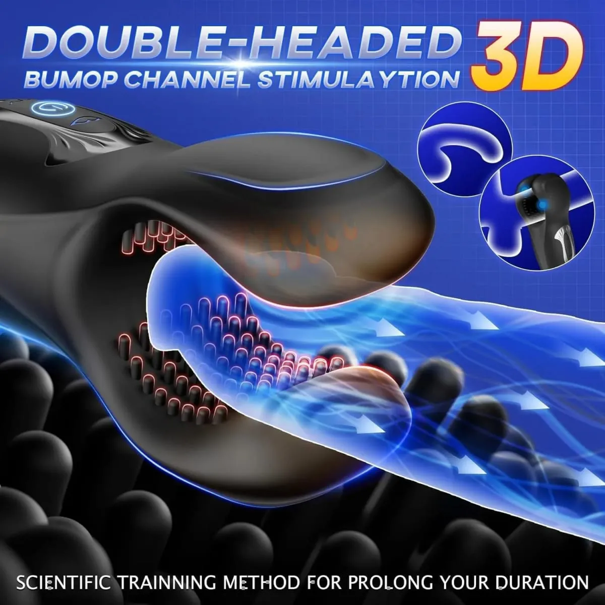Male Masturbator Penis Training Vibrator - Male Sex Toys Stroker Glans Ghost Exercisers Pocket Pussy Adult Toys Sex Machine — image 2