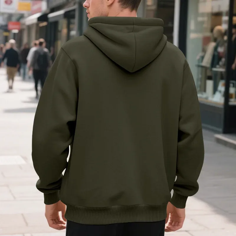 Ny 2026 mäns höst Fritidskläder Solid långärmad dragkedja Huvtröja Kappa Manmode Utomhus Sportkläder Huvtröjor Jackor — image 23