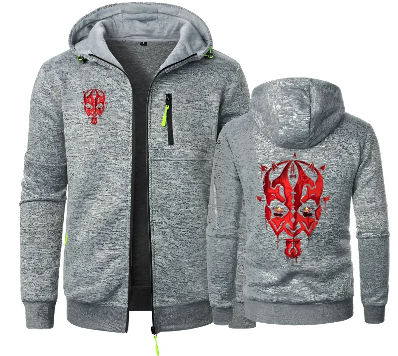 Moletom com capuz masculino do filme DarthES MaulED Skull Starwar-Stars Warly Jacquard com capuz de lã masculino pulôver — image 4