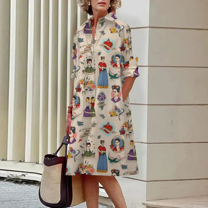 S-5Xl camisa de verão vestido branco azul noite vestidos vintage festa extra longo feminino solto vestidos apenas celadon impresso vestidos — image 16