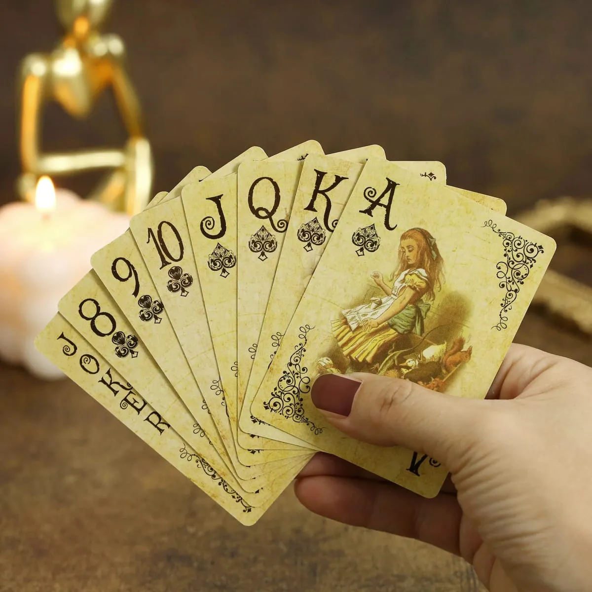 1Set Vintage Style Playing Cards Alice in Wonderland Poker Playing Cards Deck Board Games Retro Poker Never open — image 1