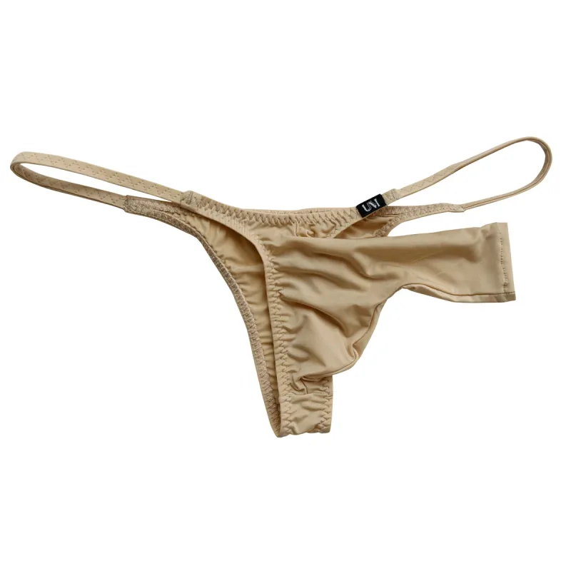 Sissy Sexy Mens Long Sleeve Open Crotch Bikini Soft Stretch Separated Pouch Breathable Sleep Loungewear Underwear
