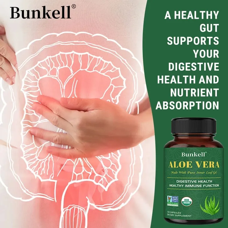 Aloe Vera Supplement - Made with Organic Aloe Vera Support Digestion Skin and Joint Health for Men and Women