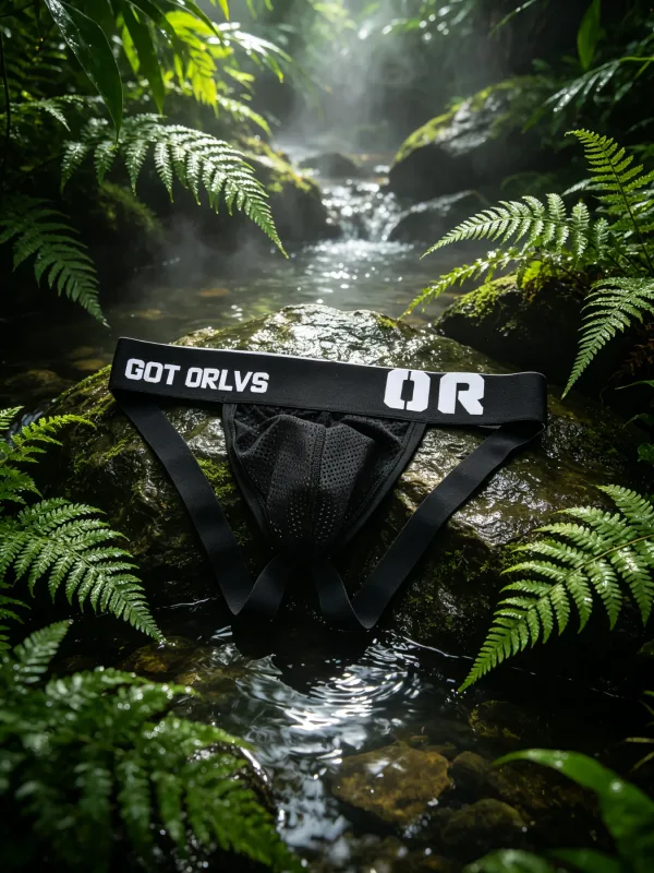 Cueca masculina de malha g string, roupa íntima com letras impressas em contraste, cintura elástica larga, contorno 3d, bolsa em u, material de malha fina sofisticado — image 6