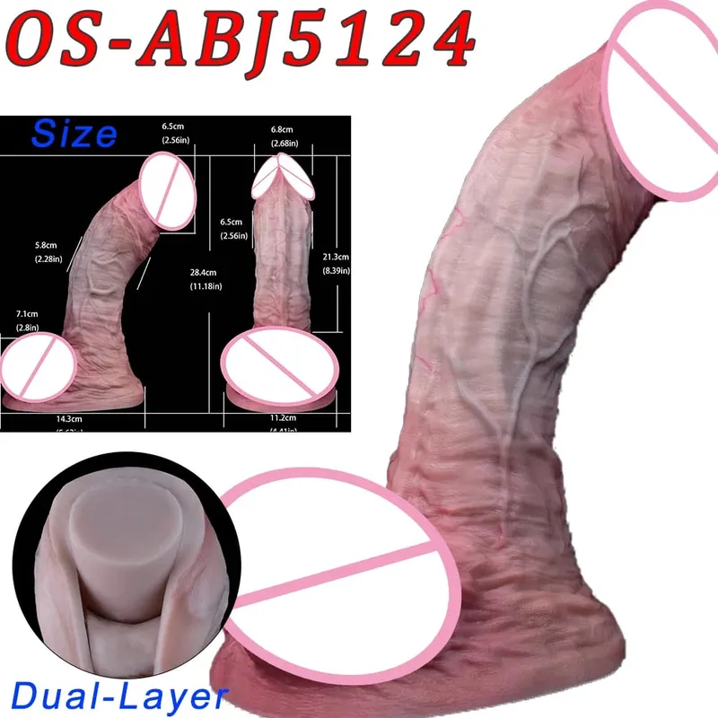 47cm Makatotohanang Mahabang Dildos Double Head Anal Vaginal Stimulator Sex Toy na May Sucker Para sa Lesbian Couples Gay Men Adult Tools — image 25