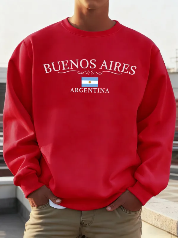 Buenos Aires Argentina Printed Men Sweatshirts Street Hip Hop Sportswear Fleece All-Match Pullover Unisex Casual Loose Clothing — image 22