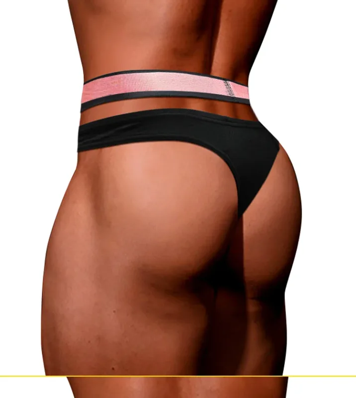 Trendy Little Triangle Masculino Juventude Cintura Baixa Ajuste Fechado Hip Lift Elástico Rosa Gradiente Com Decote Em V Pendurado — image 23
