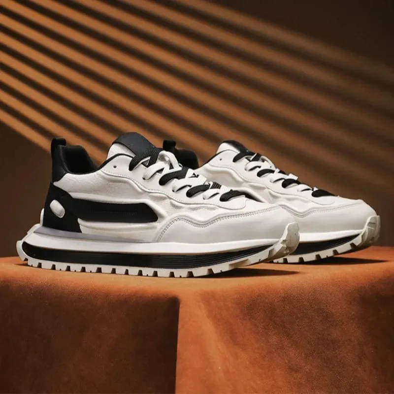 Men Sneakers Platform Casual Shoes New Lace Up Running Shoes Outdoor Non-Slip Footwear Fashion Height Increasing Men Shoes — image 3