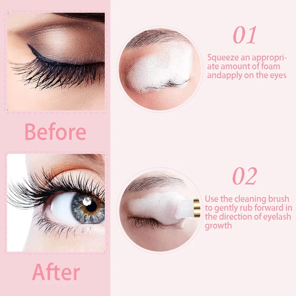 20/40Pcs 60ml 플라스틱 리필 가능 누출 방지 빈 폼 펌프 병 래쉬 샴푸 키트 여행 비누 디스펜서 페이스 워시 메이크업 도구