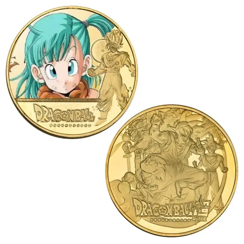 Dragon Ball Banhado A Ouro Moeda de Ouro Son Goku Vegeta Moedas Comemorativas Crianças Clássico Anime Periféricos Coleção Brinquedo Lembrança — image 31