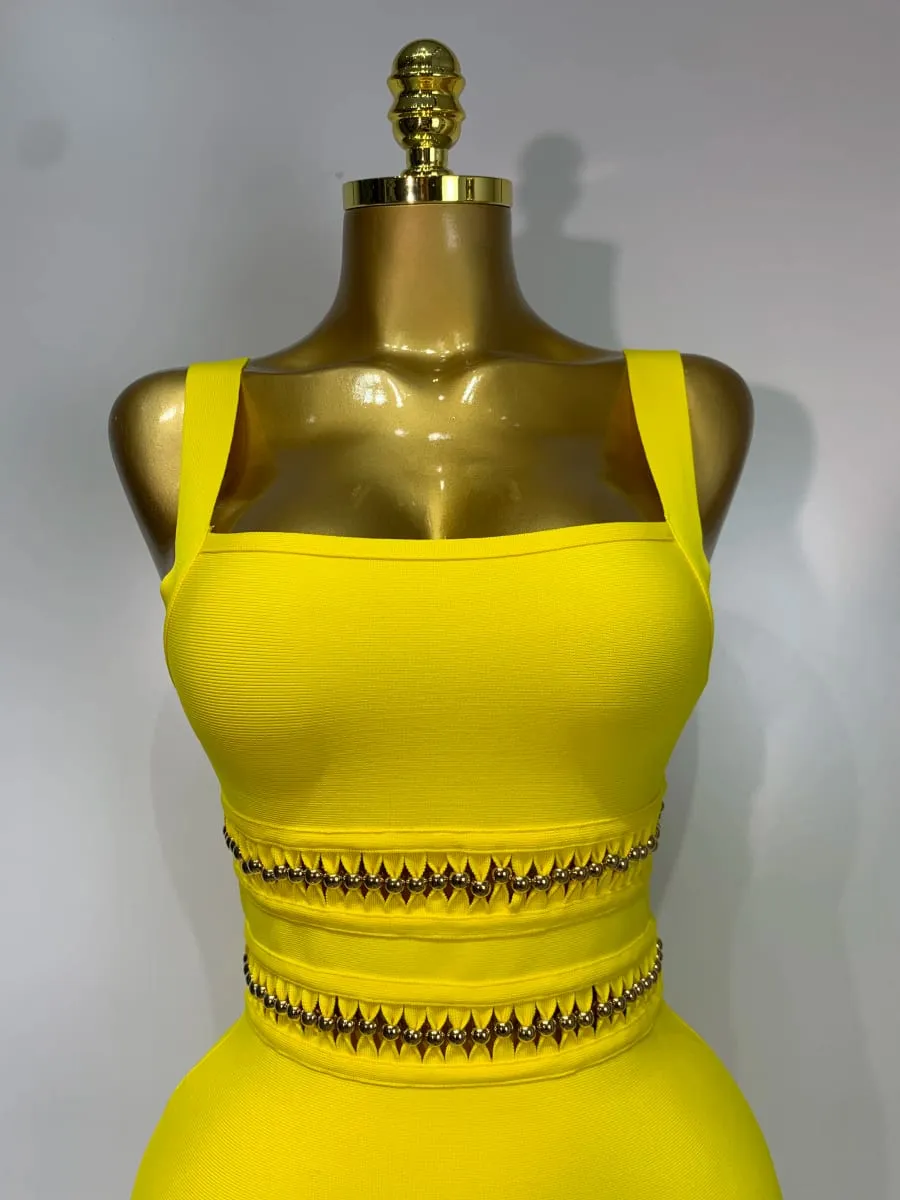 Mulheres sem mangas sexy gola quadrada borla bodycon bandage vestido celebridade elegante festa de noite vestido de aniversário de alta qualidade — image 5