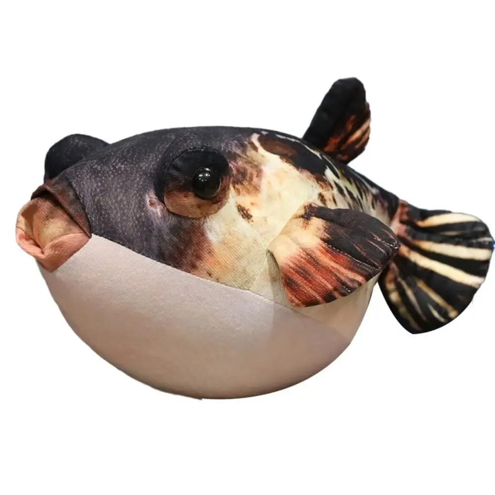 Stuffed Animals Simulation Puffer Fish Back Cushion Sofa Decorative Puffer Fish Pendant 20cm Sleeping