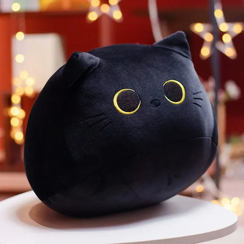 25cm Cute Black Cat Plush Toys Soft Skin-friendly Adorable Throw Pillows Fluffy Exquisite Household Ornaments Gifts For Friends — image 6
