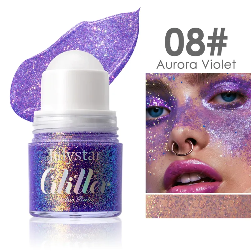Rolando lantejoulas glitter gel rosto pintura corporal brilhante líquido verde branco pérola brilho sombra de olho iluminar palco maquiagem decoração — image 12