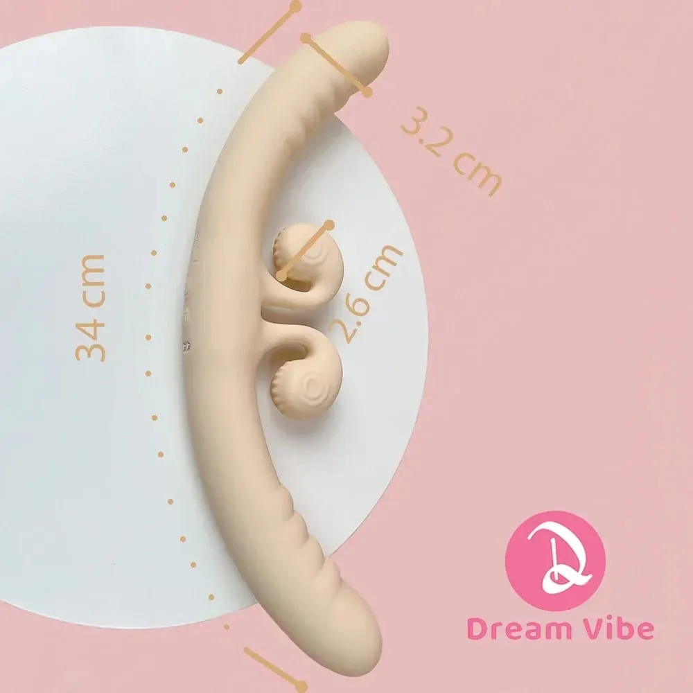 4-motors dubbeldildovibrator 10 kraftfulla vibrationer Kvinnors nöjesmassager Lesbisk kärleksleksak Presentpenetration Sexleksaktjej — image 5