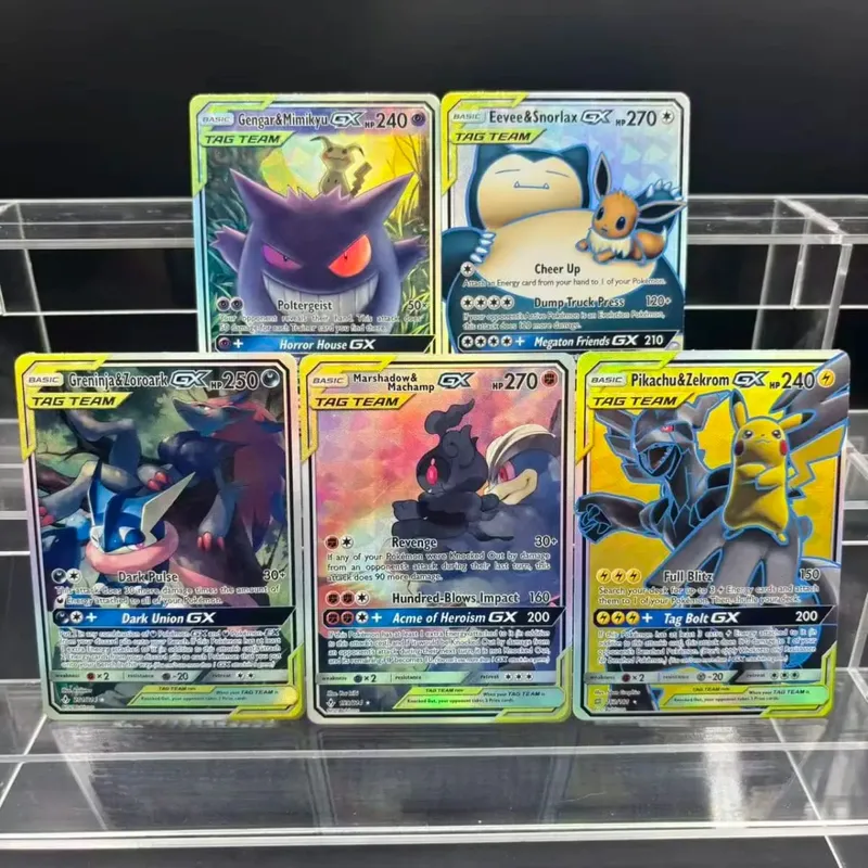 DIY Collection Cards Zekrom Umbreon Espeon Mewtwo GX EN Self Made Single Card Classic Game Anime Card Gift Toy — image 19