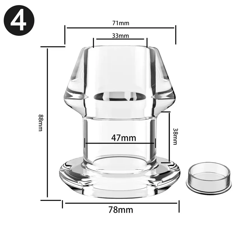 Hollow Anal Plug Silicone Butt Plugs na may Stopper Anal Dilator Anus Tunnel Expansion Prostate Massage Mga Sex Toys Para sa Babae Lalaki Gay — image 10