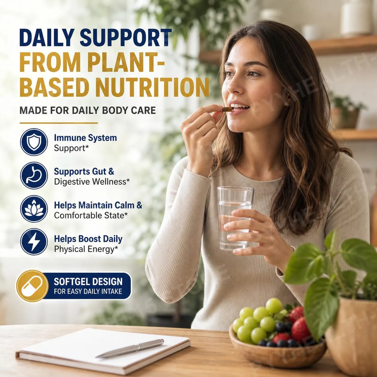 L-Lysine HCl & Monolaurin 1:1 Ratio Capsules Immune Wellness Daily Defense and Balance Support 600 mg Each 100 Count — image 3